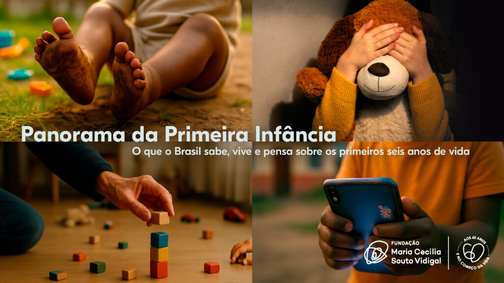 Capa da pesquisa pesquisa “Panorama da Primeira Infância: O que o Brasil sabe, vive e pensa sobre os primeiros seis anos de vida”