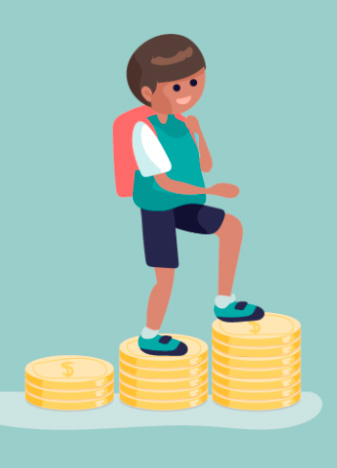 A mão de uma criança segura uma caneta hidrográfica vermelha